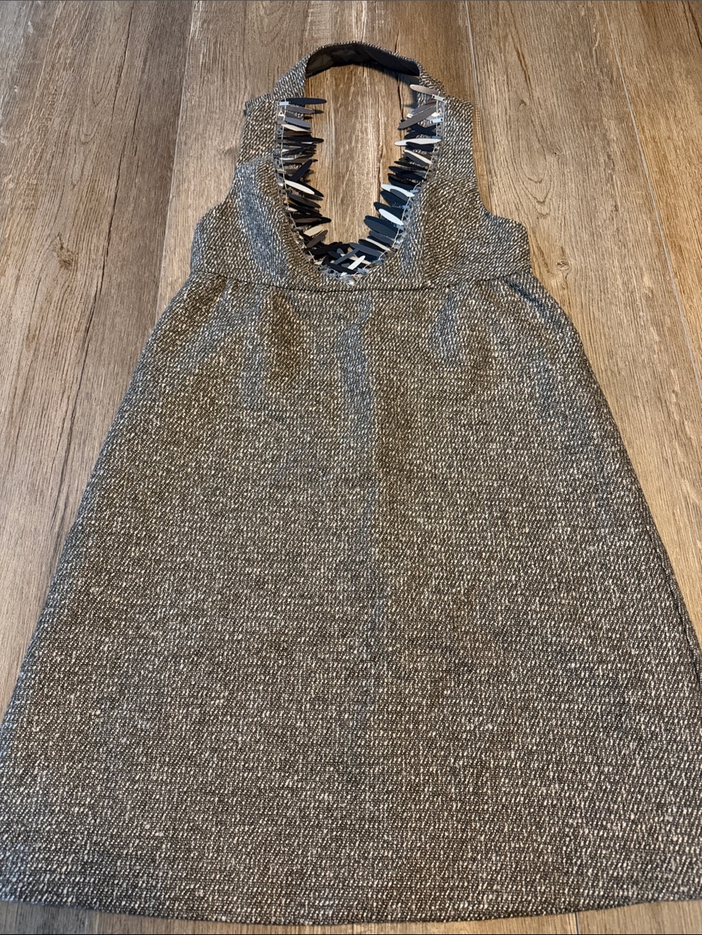 Anna Sui for Target metallic embellished bouclé tweed mini dress fea